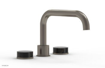 Phylrich CIRC - Deck Tub Set - Low Spout Marble Handles 250L-42 - Pewter