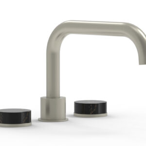 Phylrich CIRC – Deck Tub Set – Low Spout Marble Handles 250L-42 – Burnished Nickel