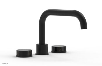Phylrich CIRC - Deck Tub Set - Low Spout Marble Handles 250L-42 - Matte Black
