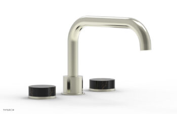 Phylrich CIRC - Deck Tub Set - Low Spout Marble Handles 250L-42 - Satin Nickel