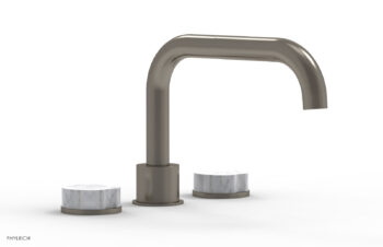 Phylrich CIRC - Deck Tub Set - Low Spout Marble Handles 250L-42 - Pewter