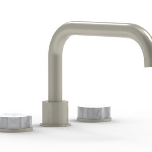Phylrich CIRC – Deck Tub Set – Low Spout Marble Handles 250L-42 – Burnished Nickel