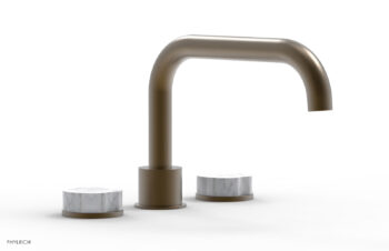 Phylrich CIRC - Deck Tub Set - Low Spout Marble Handles 250L-42 - Old English Brass