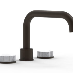 Phylrich CIRC – Deck Tub Set – Low Spout Marble Handles 250L-42 – Antique Bronze