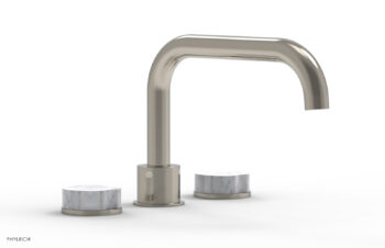 Phylrich CIRC - Deck Tub Set - Low Spout Marble Handles 250L-42 - Polished Nickel