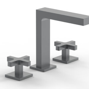 Phylrich CROI – Widespread Faucet – High Spout Cross Handles 255-01 – Gun Metal