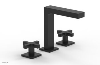 Phylrich CROI - Widespread Faucet - High Spout Cross Handles 255-01 - Matte Black