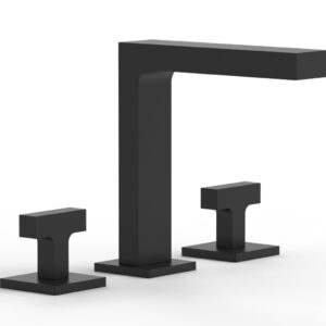 Phylrich CROI – Widespread Faucet – High Spout Lever Handles 255-02 – Matte Black