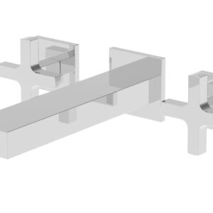 Phylrich CROI – Wall Lavatory Set – Cross Handle 255-11 – Polished Chrome