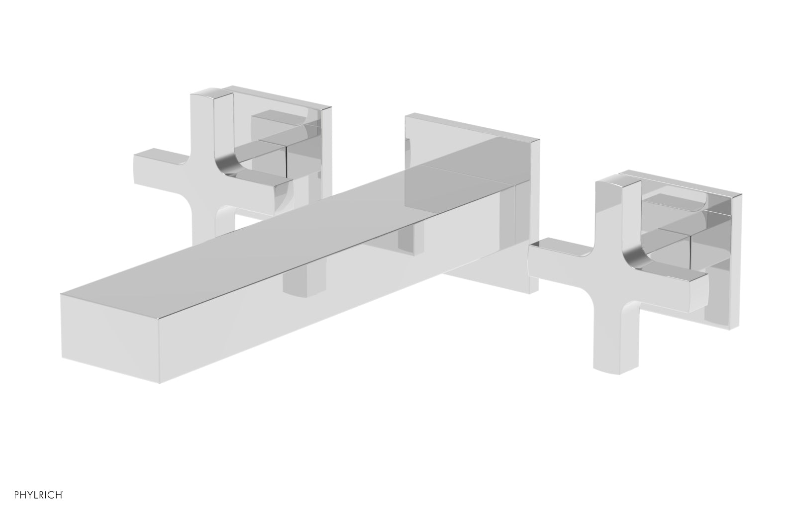 Phylrich CROI - Wall Lavatory Set - Cross Handle 255-11 - Polished Chrome