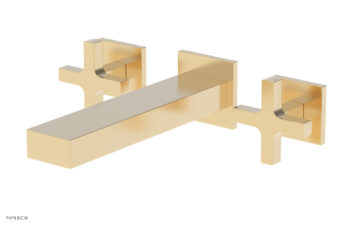 Phylrich CROI - Wall Lavatory Set - Cross Handle 255-11 - Satin Brass