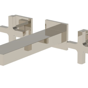 Phylrich CROI – Wall Lavatory Set – Cross Handle 255-11 – Polished Nickel