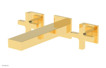 Phylrich CROI - Wall Lavatory Set - Cross Handle 255-11 - Polished Gold