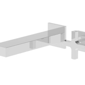 Phylrich CROI – Single Cross Handle Wall Lavatory Set 255-15 – Polished Chrome