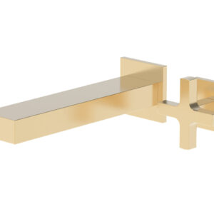 Phylrich CROI – Single Cross Handle Wall Lavatory Set 255-15 – Satin Brass