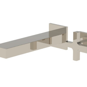 Phylrich CROI – Single Cross Handle Wall Lavatory Set 255-15 – Polished Nickel
