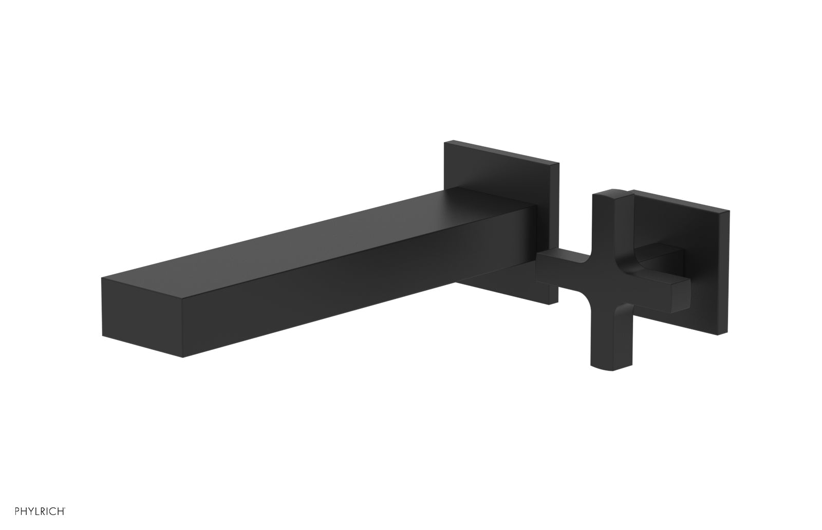 Phylrich CROI - Single Cross Handle Wall Lavatory Set 255-15 - Matte Black