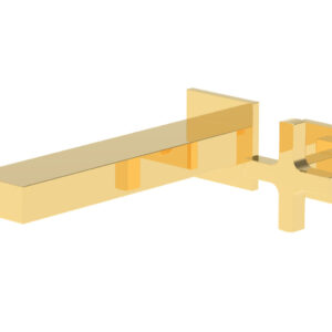 Phylrich CROI – Single Cross Handle Wall Lavatory Set 255-15 – Polished Gold