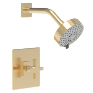 Phylrich CROI – Pressure Balance Shower Set – Cross Handle 255-21 – Satin Brass