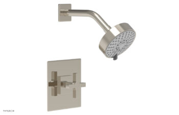 Phylrich CROI - Pressure Balance Shower Set - Cross Handle 255-21 - Polished Nickel