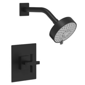Phylrich CROI – Pressure Balance Shower Set – Cross Handle 255-21 – Matte Black