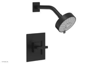 Phylrich CROI - Pressure Balance Shower Set - Cross Handle 255-21 - Matte Black
