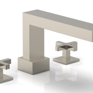 Phylrich CROI – Deck Tub Set – Cross Handles 255-40 – Polished Nickel