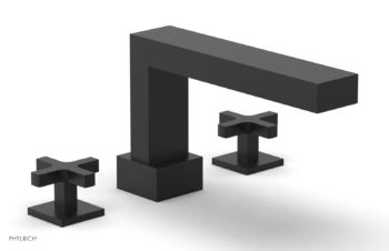 Phylrich CROI - Deck Tub Set - Cross Handles 255-40 - Matte Black