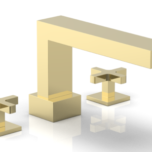 Phylrich CROI – Deck Tub Set – Cross Handles 255-40 – Polished Brass