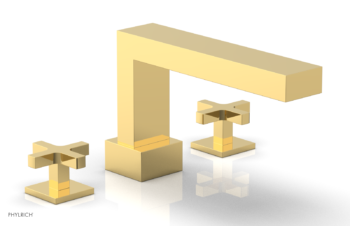 Phylrich CROI - Deck Tub Set - Cross Handles 255-40 - Polished Gold