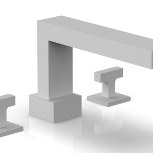 Phylrich CROI – Deck Tub Set – Lever Handles 255-41 – Satin White