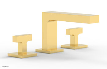 Phylrich CROI - Widespread Faucet - Low Spout Lever Handles 255L-02 - Polished Gold