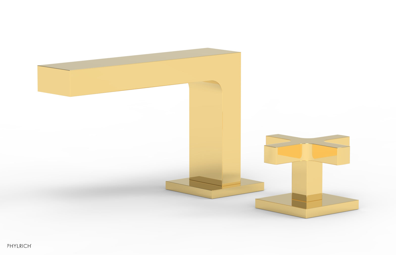 Phylrich CROI - Single Cross Handle Faucet - Low Spout 255L-04 - Polished Gold