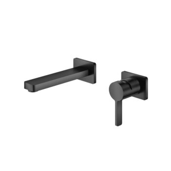 Isenberg Single Handle Wall Mounted Bathroom Faucet In Matte Black