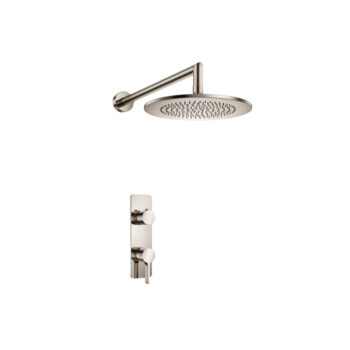 Isenberg Three Hole 8" Widespread Two Handle Bathroom Faucet In Polished Nickel
