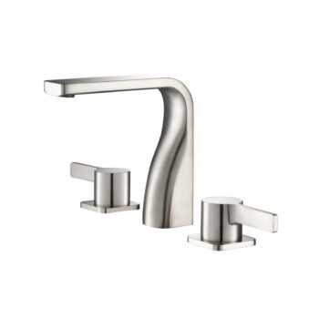 Isenberg Three Hole 8" Widespread Two Handle Bathroom Faucet In Brushed Nickel