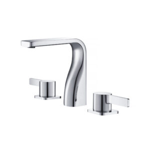 Isenberg Three Hole 8″ Widespread Two Handle Bathroom Faucet In Chrome