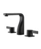 Isenberg Three Hole 8″ Widespread Two Handle Bathroom Faucet In Matte Black