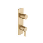 Flusso Trim For Thermostatic Valve In Brushed Bronze