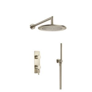 Isenberg Two Output Shower Set With Shower Head And Hand Held In Brushed Nickel
