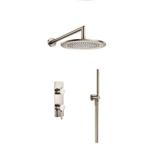 Isenberg Two Output Shower Set With Shower Head And Hand Held In Polished Nickel