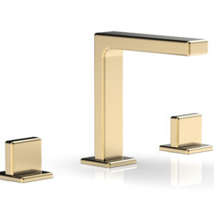Phylrich MIX Widespread Faucet – Blade Handle 6-3/4″ Height 290-01 – Satin Brass