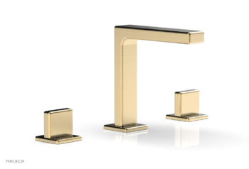 Phylrich MIX Widespread Faucet - Blade Handle 6-3/4" Height 290-01 - Satin Brass