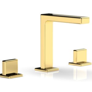 Phylrich MIX Widespread Faucet – Blade Handle 6-3/4″ Height 290-01 – Polished Gold