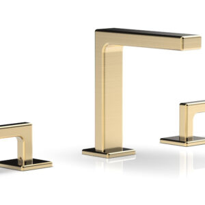 Phylrich MIX Widespread Faucet – Lever Handles 6-3/4″ Height 290-02 – Satin Brass