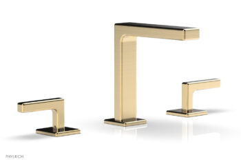 Phylrich MIX Widespread Faucet - Lever Handles 6-3/4" Height 290-02 - Satin Brass