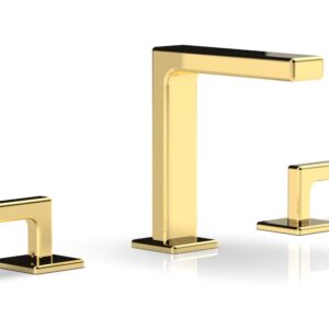 Phylrich MIX Widespread Faucet – Lever Handles 6-3/4″ Height 290-02 – Polished Gold