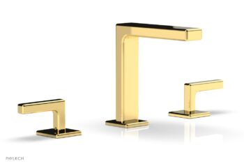 Phylrich MIX Widespread Faucet - Lever Handles 6-3/4" Height 290-02 - Polished Gold
