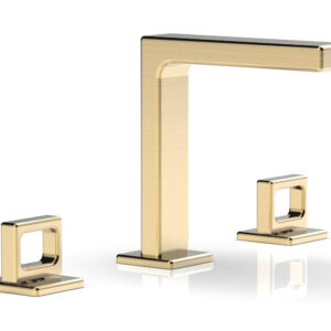 Phylrich MIX Widespread Faucet – Ring Handles 6-3/4″ Height 290-03 – Satin Brass