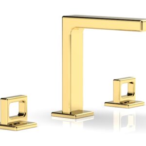 Phylrich MIX Widespread Faucet – Ring Handles 6-3/4″ Height 290-03 – Polished Gold